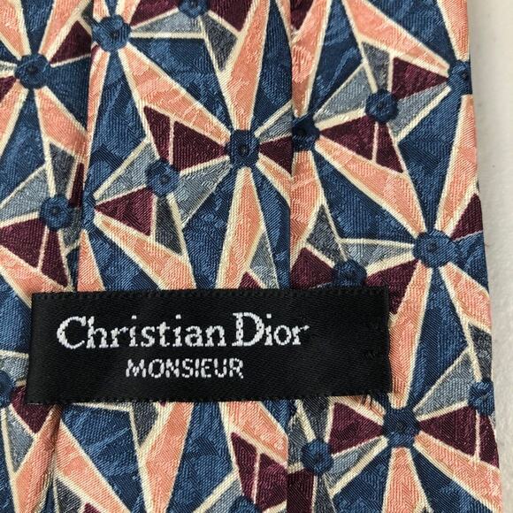 Christian Dior MONSIEUR pink/blue tie - Picture 5 of 6